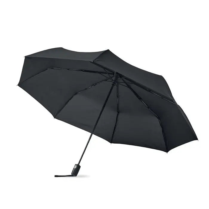Umbrela rezistenta la vant de 27 inch neagra cu design minimalist si cadru robust pentru utilizare durabila