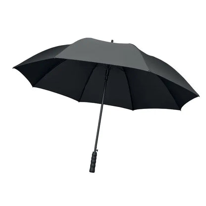 Umbrelă rezistentă la vânt de 27 inch neagră cu design solid și mâner texturat pentru golf