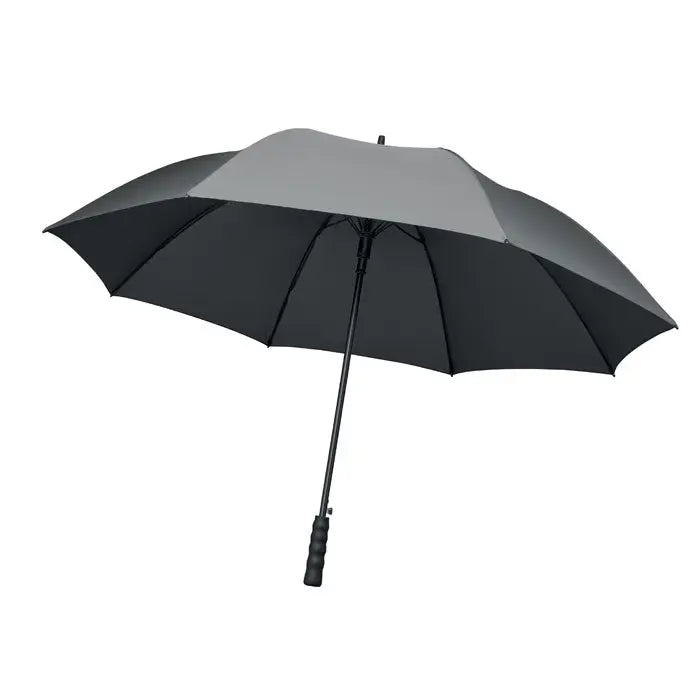 Umbrela rezistenta la vant de 27 inch in nuante de negru si gri cu design modern si doua tonuri elegante