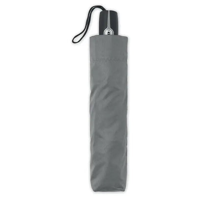 Husă de umbrelă rezistentă la vânt de 27 inch din material gri cu mâner negru și curea pentru încheietură