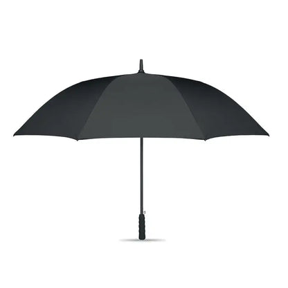 Umbrela rezistenta la vant de 27 inch neagra cu design solid si maner texturat pentru prindere sigura