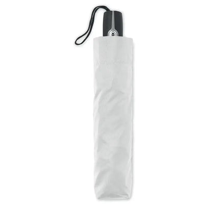 Umbrela rezistenta la vant de 27 inch compacta neagra si argintie cu husa din material textil