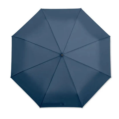 Umbrela rezistenta la vant de 27 inch albastru navy, compacta, cu design minimalist si tesatura lucioasa si neteda