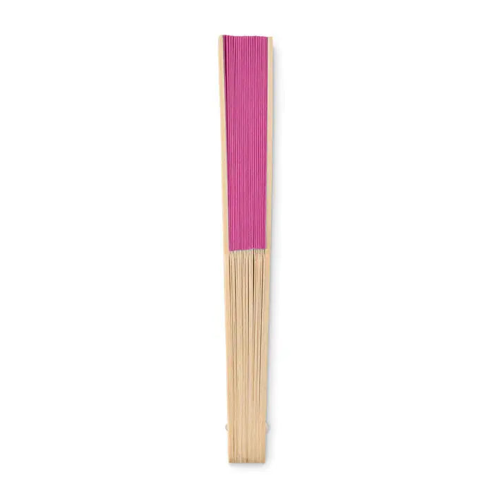 Ventilator manual pliabil din bambus cu panou vibrant din material magenta pentru ventilare manuala