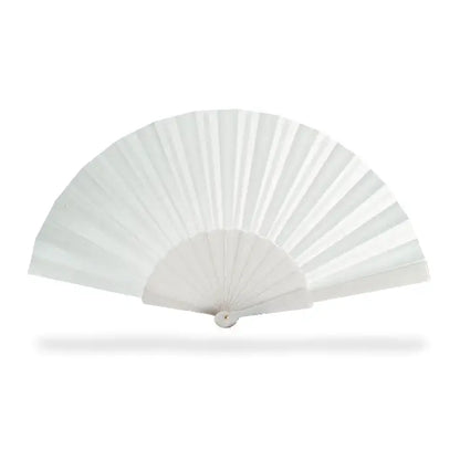 Ventilator manual alb, evantai pliabil, design minimalist, finisaj lucios si neted pentru racorire usoara