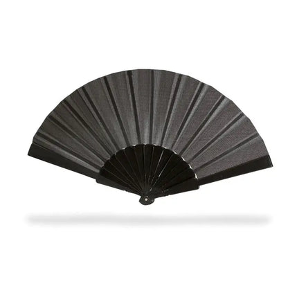 Ventilator manual manual black folding fan with textured matte finish and sleek minimalist design