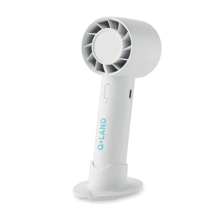 Ventilator portabil mic alb g-land cu design modern si carcasa rotunda pentru lamele cu capacitate de 2000 mah
