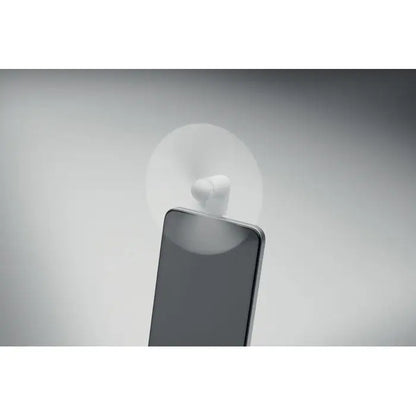Ventilator portabil usb-c alb cu design circular al paletelor pentru răcire compactă prin usb-c