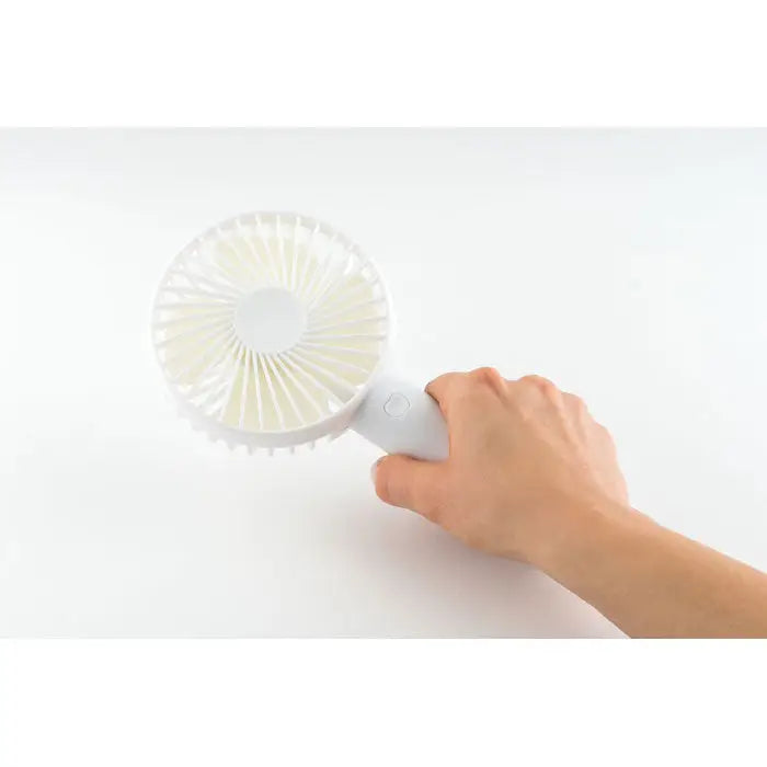 Ventilator usb de birou alb cu suport, ventilator portabil cu design minimalist si constructie din plastic neted